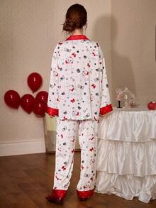 Gongdie 2 piezas Conjunto de pijama de manga larga de algodón con estampado de gato Marie de Disney, para primavera y otoño - Multicolor - Ver 2