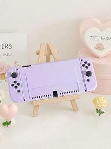1pc Purple Soft TPU Protective Case For Nintendo Switch OLED & Standard Switch, No Need To Disassemble, Shockproof, Dustproof, DIY Graffiti, Elegant & Fresh Appearance, Ideal Gift Compatible With Switch Gamers - View 10