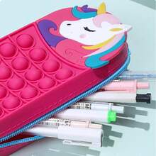 Nuevo estuche de lápices de plástico creativo, estuche de lápices mate semitransparente, bolsa de almacenamiento de papelería para estudiantes - Una pieza - Ver 2