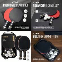 Best Sell-Premium 2‑Player Table Tennis Set Includes 2 ITTF Approved Paddles 3 White 3‑Star Ping Pong Balls And Carry Case - Black - View 2
