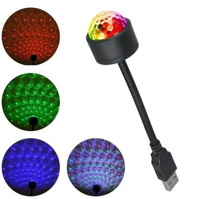 1pc Roof Star Sky USB Night Light, LED Indoor Music Rhythm Magic Stage Effect Projector Light, LED Atmosphere Lamp Suitable For Ceiling Indoor Disco Party