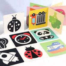 High Contrast Baby Cards, Newborn Visual Stimulation Black And White Cards, Baby Early Education Visual Stimulation Cards, Baby Flash Cards Learning Cards - Baby Gift, Colorful Tracking Flashcards Cognitive Cards - Visual Stimulation Card Set - View 3