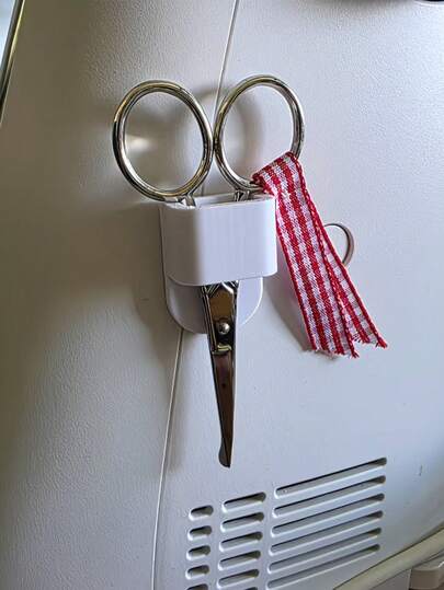 Sewing Machine Scissor Storage Box (Double-Sided Adhesive Included), Functional Sewing Supplies Organizer Box To Hold Scissors, Tweezers, Thread Ripper. Compact And Durable Design.