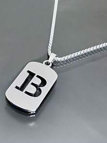 简约时尚百搭26个英文字母项链，男女皆宜，适合情侣、约会、日常佩戴 - 彩色 - 查看 22