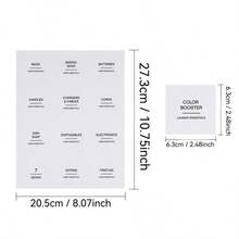 144pcs, Gifts For New Home, Minimalist Style, Kitchen Season Bottle Or Jar Lables, Waterproof Removable, Pantry Kitchen Ware Stickers - White - View 3