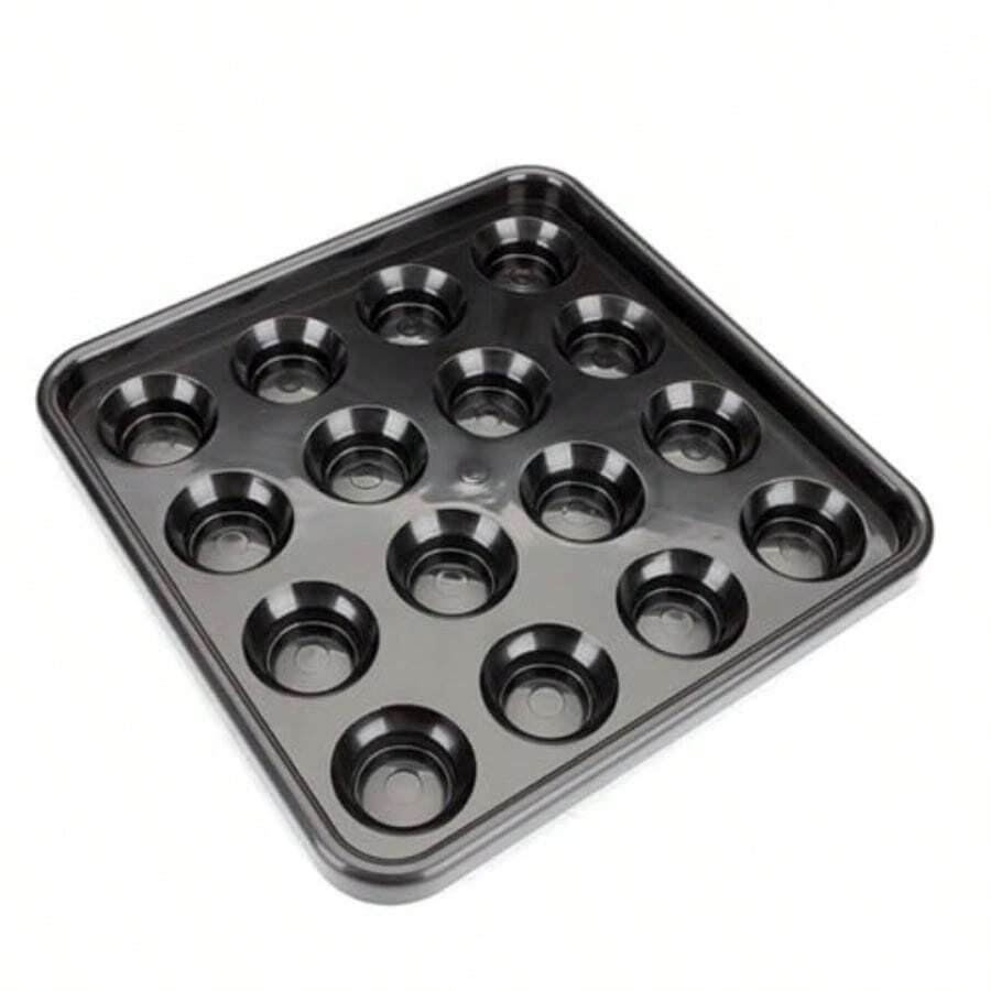 Black Plastic Billiard Carrying Tray - Store 16 Balls - Full Set Of Standard Size Billiard Balls - 2-1/4 Inch Sizegift - as pic - View 1