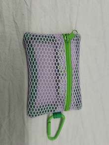 Mini Mesh Zipper Bag Cosmetic Pouch, Available In Multiple Colors, Convenient Coin Purse Key Holder Card Case Lipstick Bag Make Up Bag - Multicolor - View 20