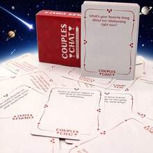 情侣聊天情感沟通卡牌游戏，情侣互动棋盘游戏，趣味约会游戏卡牌 - 紅色 - 查看 2
