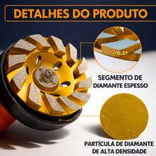 2 Pcs Grinding Disc For Concrete And Porcelain Tile Grinder, 4-Inch Diamond Grinding Wheel - Yellow - View 8