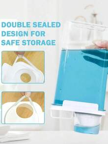 1pc Laundry Powder Detergent Dispenser, With Measuring Cup, Food Storage Dispenser Container, Household Multifunctional Sealing Jars - Multicolor - View 10