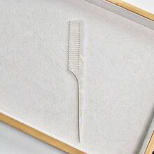 Minimalist Marble Texture Acetate Long Handle Pointed Tail Comb, High-End Leopard Print Anti-Static Hair Brush, Smooth Hair Comb With Dense Teeth - Multicolor - View 4