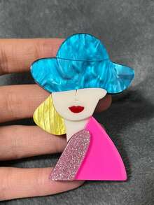 1pc Fashionable Girls Acrylic Brooch - A - View 7