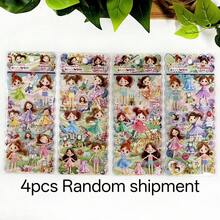 可爱跳舞女孩泡泡贴纸，儿童幼儿幼儿园奖励贴纸，卡通公主创意贴纸 - 彩色 - 查看 5