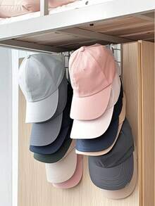 6钩可移动多功能挂架，可挂在门上，用于收纳帽子、马克杯、咖啡杯、厨房用具、围巾等，适用于厨房吧台、咖啡吧、衣柜和橱柜下方。 - 彩色 - 查看 8