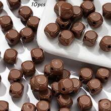 10mm Macaron Acrylic Diagonal Cut Square Beads DIY Mobile Phone Chain Necklace Bead Accessories Wholesale - Multicolor - View 8