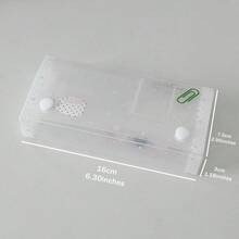 1pc Transparent Polka Dot Pencil Case, Cute Heart-Shaped Storage Box, Student Stationery Box, Desktop Organizer - Single Piece - View 8