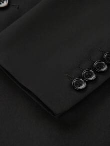 男士黑色三件套西装，包括外套、裤子和马甲 - 黑色 - 查看 5