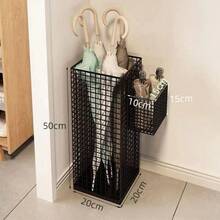 Iron Art Umbrella Stand Holder, Home/Commercial Entrance Drip Tray Umbrella Bucket, Storage Rack - A - View 13