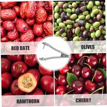 1Pcs Cherry Pitter  Stainless Steel Portable Washable Handheld  Seed Remover Pitter Tool Use For Olive Hawthorn Red Dates,Essential Items For A Family Kitchen - Bạc - Xem 3
