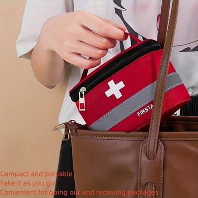 1pc Reusable Outdoor First Aid Kit, Medicine Bag, Travel Emergency Medicine Pouch, Medical Storage Bag, First Aid Bag, Large/Medium/Small Medical Storage Bag, Portable Travel Medicine Box, Outdoor Emergency Medical Bag, Emergency Rescue Bag, Outdoor Portable Fabric Medical Box, Portable Medicine Bag, Large Capacity Medical Bag, Medicine Storage Box, Medical Bag, Medicine Storage Bag With Zipper