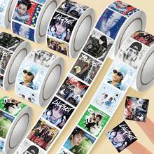 500张LNGSHOT涂鸦贴纸套装，Jay Park Kpop偶像周边，美观DIY贴纸，Kpop粉丝收藏礼物，多功能实用高清双面人物LOMO收藏卡，可收纳或装饰，送给粉丝和朋友的贴心礼物 - 彩色 - 查看 8