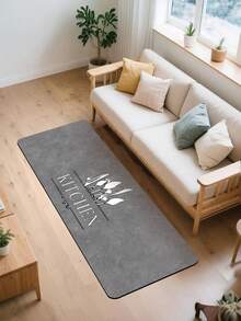 【热销！！！】1 件装软橡胶厨房地垫，3.5 毫米厚，简约厨房风格，灰色大理石纹底，饰以卡通白色餐具和英文字母图案，吸水性强，可裁剪以适应不同厨房尺寸，表面为织物材质，中间层为海绵层，底部为橡胶层，适用于厨房地毯、厨房装饰、婚礼装饰、家居装饰、浴室地垫、玄关地垫、洗衣房地垫、走廊地毯、客厅地垫等。 - 彩色 - 查看 6