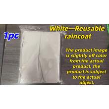 一件式全身防水连帽雨衣 - 休闲轻便设计，半透明面料，弹性袖口，适合骑行、徒步、户外运动防水服，长袖设计，运动风格，是徒步和骑行的理想之选，徒步装备，顺滑耐用，适合作为送给妻子和母亲的节日礼物。[款式和颜色随机发货] - 通用雨衣 - 查看 15