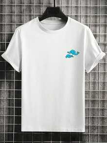 Men's Casual Slim Fit Crew Neck Short Sleeve T-Shirt - White - View 3