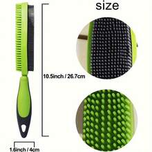 Pet Deshedding Brush, Dual-Sided Grooming Tool For Removing Dog Hair - View 4