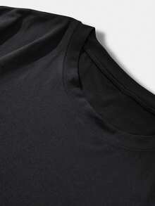 男士休闲卡通印花短袖T恤，春夏款 - 黑色 - 查看 3