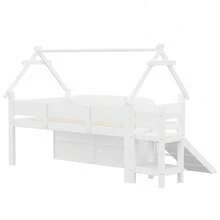 Kids Bed Frames, Headboards & Footboards - White + Solid Wood - View 8