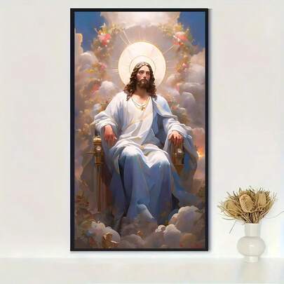 1套5D钻石画套装 - 无框 - DIY钻石艺术工艺品，精致的房间、客厅、办公室装饰钻石画，手工点钻，缓解压力，完美工艺品，DIY精美艺术品，生日节日礼物