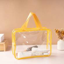 可重复使用的透明PVC国际象棋游戏收纳袋，防水旅行收纳袋，带拉链，也可用于收纳积木、拼图、毛绒玩具等，透明PVC玩具收纳袋 - 彩色 - 查看 14