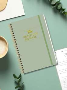 Trees Caderno Diário de Gratidão Colorido 2026, 5 Minutos, Diário de Gratidão Diário Simples e Não Datado para Felicidade, Mindfulness e Afirmação, + Adesivo de Índice Colorido, Trabalho e Casa, Presentes para Amigos e Família - Verde - Visão 3