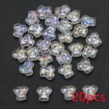 20颗12毫米T恤形状玻璃珠，可爱吊坠，适用于DIY珠宝、手机挂饰、钥匙扣和其他串珠项目 - 12mmT卹 - 查看 19