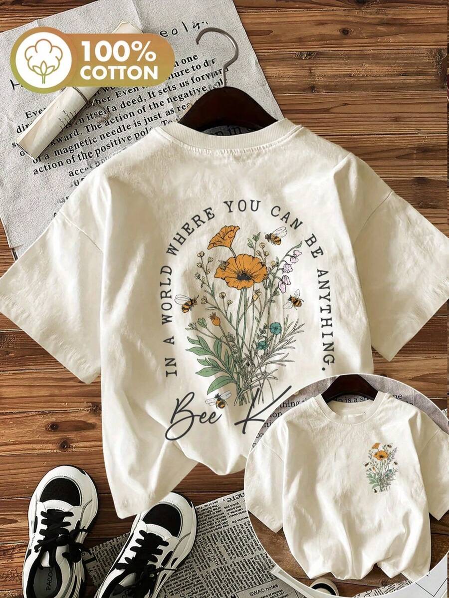 Áo kiểu rộng rãi mùa xuân/hè, 100% cotton, áo thun ngắn tay nữ, họa tiết hoa và ong tươi vui, cổ tròn màu trơn, mềm mại và thoải mái, phong cách thường ngày, đường phố, Y2K, đi biển, tốt nghiệp, kỳ nghỉ, áo, mùa hè, mùa xuân, áo thun, tập gym, thể thao, áo dự tiệc, áo kiểu, La Mã, cổ điển, lễ hội Carnival, Valentine, Maija, áo cho nữ, áo nữ, trang phục mùa xuân, áo thun Jersey, quần áo mùa đông nữ, áo thun vui nhộn, kỳ nghỉ, bãi biển, thường ngày, áo dễ thương, áo đen, áo trắng, áo mùa hè, mùa xuân nữ, quần áo lễ Phục sinh cho nữ, lễ hội Carnival, mọi mùa, văn phòng/phòng khách/nhà/tối giản, phụ nữ phương Tây, trang phục, phong cách retro Mỹ, unisex, áo khoác ngoài, mùa thu, phụ nữ cỡ lớn, Valentine, lễ hội Carnival, áo mùa hè, lễ hội âm nhạc, áo màu mơ nhạt - Asaan - Xem 1
