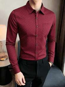 Men's Shirts, Casual And Business. - Red - View 4