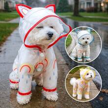 1件彩虹宠物雨衣，狗狗衣服，防水狗狗外套，适合雨天，四季皆宜 - 藍色 - 查看 8