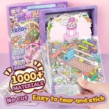 1pc 60pcs Scene Sticker Set, Includes 40pcs Material, 20 Scenes, Miniature Scene Sticker Box, Easy To Store, 3D Visual Landscape Stickers, DIY Handmade Mini House Stickers, Suitable For Decoration Stickers, Handmade Scrapbook Stickers, Creative Self-Adhesive House Stickers, Cartoon Decoration Stickers, Stress Relief, Relaxation. - one-size - View 10