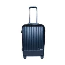 Calitek Black ABS Hard Shell 4 Wheel Trolley Suitcase 24" - Multicolor - View 3