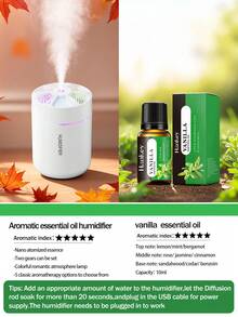 Máy tạo ẩm ô tô nhỏ gọn 180ml, máy tạo ẩm phun sương siêu âm, hoạt động êm ái, 2 chế độ hoạt động, tự động tắt, đèn ngủ, tùy chọn đen trắng, 5 mùi hương tinh dầu, hiệu suất đáng tin cậy, thích hợp cho phòng ngủ, ô tô, cây cảnh, văn phòng, dễ vệ sinh, máy khuếch tán tinh dầu. - Nhiều màu - Xem 23