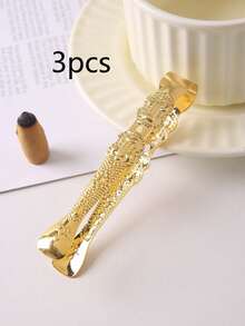 3pcs/Set Gold Gourd Shaped Incense Holder & Incense Clip. They Are Incense Burner Accessories, Incense Clips, And Can Also Be Used For Living Room Decoration. - Multicolor - View 22