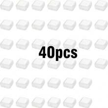 5/10/20/30/40/50/60/80/100 st genomskinliga smyckeslådor, öronproppsbehållare - Genomskinlig - Visa 13