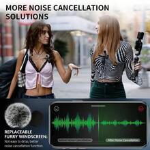 [With 2 Microphones] Portable Mobile Phone Microphone For Live Streaming And Recording Videos Professional Wireless Lavalier Lapel Audio Microphone For Cell Phone Smartphone ,Cordless Omnidirectional Condenser Recording Mic For Interview Video Podcast Vlog - 查看 2