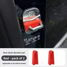 4pcs Universal Car Door Shock Absorbing Pads | Silicone Car Door Lock Protector Mats, Anti-Collision Noise Reduction, Fit For All Vehicle Models - One Size - View 4
