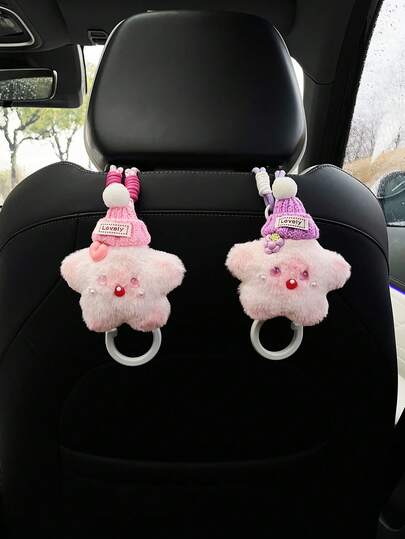 خطاف مقعد السيارة بشكل نجمي، منظم تخزين داخلي للسيارة جذاب