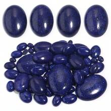 2-10pcs Natural Lapis Lazuli Flat Back Cabochon , Oval Stone - Lapis Lazuli - View 2