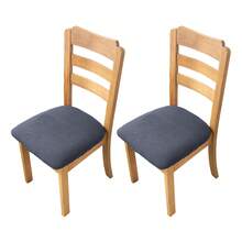 1/2/4/6 piezas Fundas de silla de felpa de maíz, fundas de asiento de silla a prueba de polvo adecuadas para sillas de comedor, fundas de silla extraíbles y lavables para cocina, comedor - Multicolor - Ver 15
