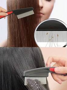 1pc Scalp Deep Cleaning Hair Brush, Compact Tooth Dandruff Brush To Remove Lice, Long Handled Beauty Brush, Cat Hair Removal Brush, Dog Hair Removal Tool, Multifunctional Comb - Multicolor - View 3