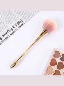 1支金色腰形美甲散粉刷，大号单支散粉刷，柔软腮红刷，遮瑕刷，美甲工具，化妆工具，化妆刷 - 彩色 - 查看 9